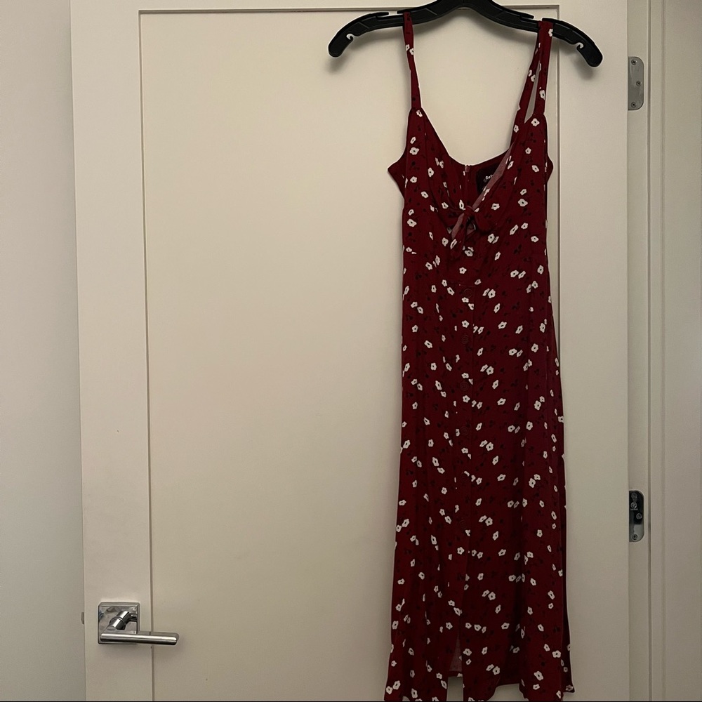 Reformation red floral button dress, 2
